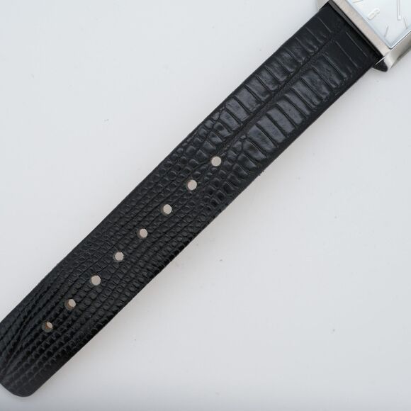 Kenneth Cole KC2567 Tank - 22mm MoP Dial - New Battery - Black Croco Leather